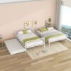 Full Long Over Queen Bunk Bed With Twin Size Trundle - White - Image 12