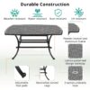 64" Square Dining Table - Dark Lava Bronze - Image 5