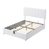 Full Size Upholstered Platform Bed With A Hydraulic Storage System - White - Image 17