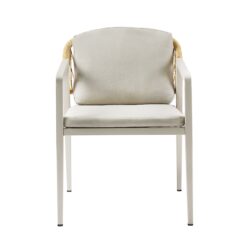 Outdoor Dining Chair (Set of 2) Wicker Rattan Woven Patio Chairs, Waterproof Seating - Gray