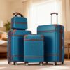 Hardshell Luggage Sets 4 Pieces 20" / 24" / 28" Luggages And Cosmetic Case Spinner Suitcase With Tsa Lock Lightweight - Blue - Image 9