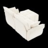 Modern Fabric 2 Seater Sofa With Ottoman Minimalist Design - White - Image 8
