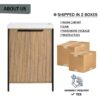 Contemporary Freestanding Bathroom Vanity With Resin Sink & Soft Close Doors - Light Coffee - Image 7