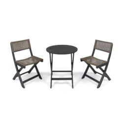 Evergreen - Outdoor Dining Set With Dining Table And 2 Chair - Gray