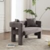 Modern Loveseat Sofa, Comfy Upholstered 2 Seater Sofa, Small Loveseat Accent Couch For Leisure Areas - Gray - Image 11