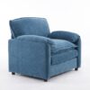 Oversized Reading Armchair With Thick Cushions, High Back Support - Blue - Image 14
