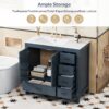 Bathroom Vanity With Sink Combo, Abundant Storage - Blue - Image 4