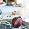 Christmas Ball Ornaments, Decorative Hanging Ball Christmas Tree Ornaments For Holiday Decorations (Set of 12) - Red - Image 5