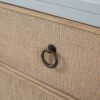 3 Drawers Hall Chest With Cane Fronts - Light Blue - Image 3