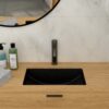 Undermount Bathroom Sink With Overflow, High Quality - Black - Image 2