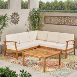 Perla - 6 Pieces Sofa Set - Cream