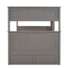 Full Over Full Bunk Bed With Twin Size Trundle, Guardrails - Brushed Gray - Image 8