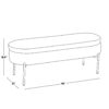 Chloe - Contemporary / Glam Bench - Chrome / Black - Image 12