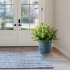 Grid Flowerpot (Set of 3), Planter For Patio, Garden, Windowsill - Blue / Green - Image 4
