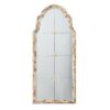 Large & Framed Wall Mirror, Arched Mirror With Decorative Window Look For Living Room - Cream - Image 5