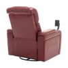 270 Degree Swivel Power Recliner With Tray Table, Phone Holder, Cup Holder, USB Port - Red - Image 19