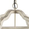 4 Light Wood Chandelier, Hanging Light Fixture With Adjustable Chain For Kitchen, Bulb Not Included - Cream White - Image 9