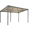 Outdoor Wall Mounted Gazebo With Sloped Roof Design, Uv Protection, And Durable Iron Frame - Gray - Image 9