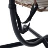 Sora - Outdoor Patio Wicker Hanging Chair With Stand - Beige / Brown - Image 9