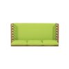 Claremont - 3 Seater Daybed Teak Acacia Wood Water Resistant Cushions - Green - Image 10