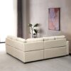 Sectional Sofa Bed - Beige - Image 2