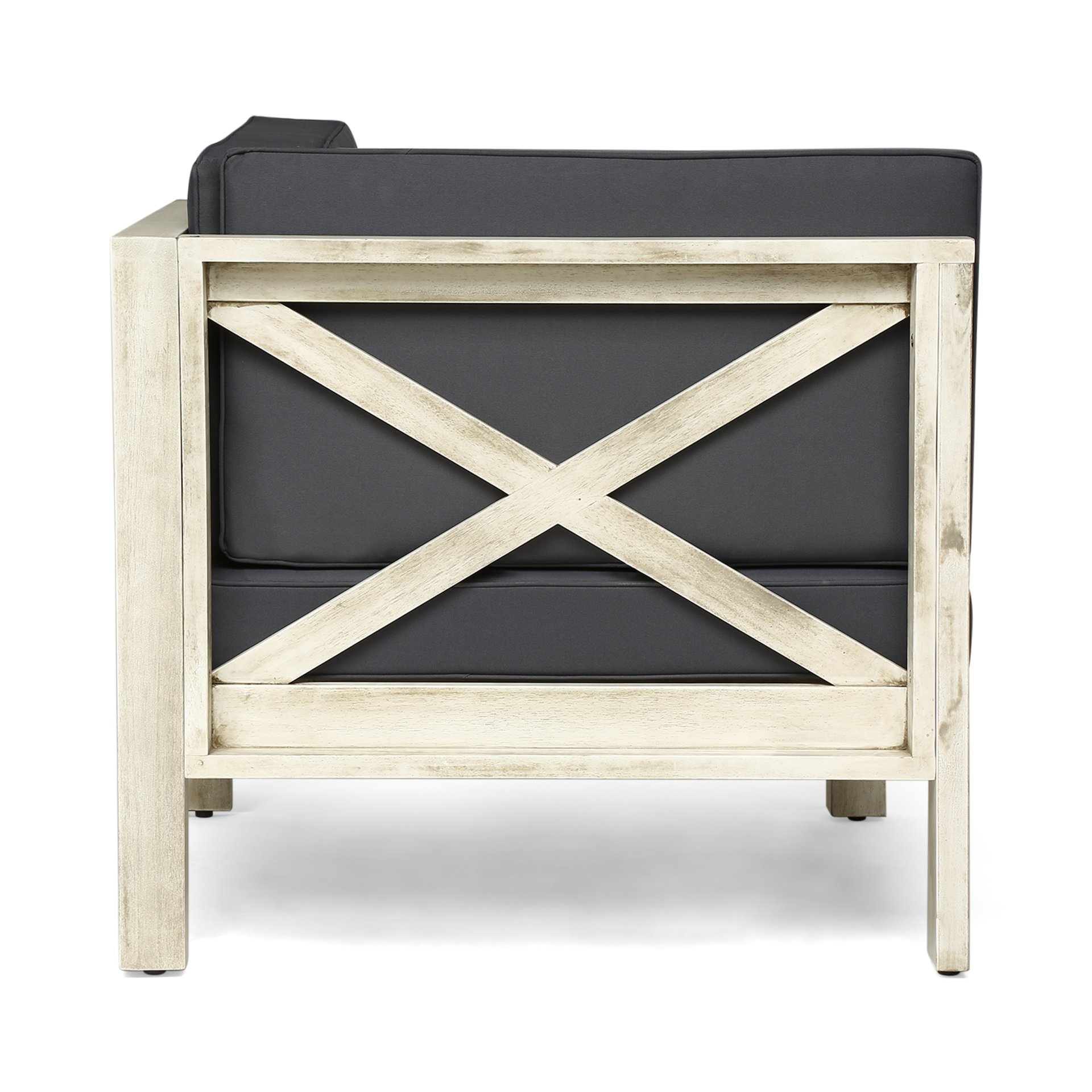 Brava - X Back Left Arm Chair - Gray - Image 4