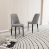 Modern (Set of 2) Dining Chairs With High Quality And Cushions Metal Legs - Gray - Image 6