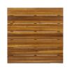 Outdoor Coffee Table With Slat Top And Metal Legs - Teak - Image 7
