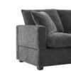 Modern L Shape Modular Sofa, 5 Seat Chenille Sectional Couch Set With 2 Pillows Included, Freely Combinable Indoor Funiture - Black / Gray - Image 9