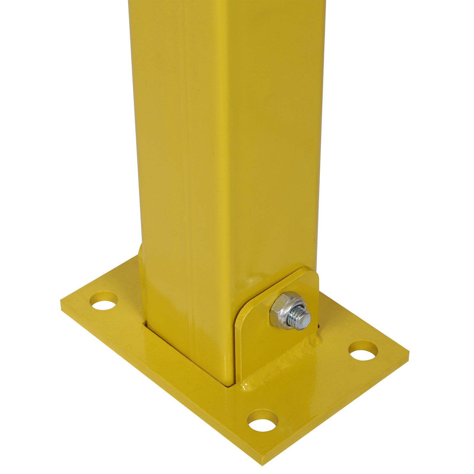 Square Parking Bollard Pole Barrier With Lock For Car Parking Protection And Home Garage Street Decor - Yellow - Image 6