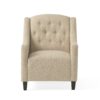 Elegant Upholstered Armchair With Ottoman Set - Beige - Image 6