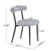 Dining Chair (Set of 2), Modern Dining Room Chairs - Black / Gray - Image 3