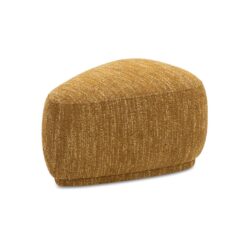 Pebble - Rounded Triangle Cocktail Ottoman - Mustard Yellow Tweed