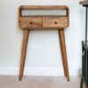 Mini Curved Console Table - Oak - Image 10