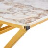 Coffee Table With A Natural And Smooth Marble Pattern On The Surface - Gold - Image 18