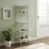Modern Ladder Bookshelf - White / White - Image 5