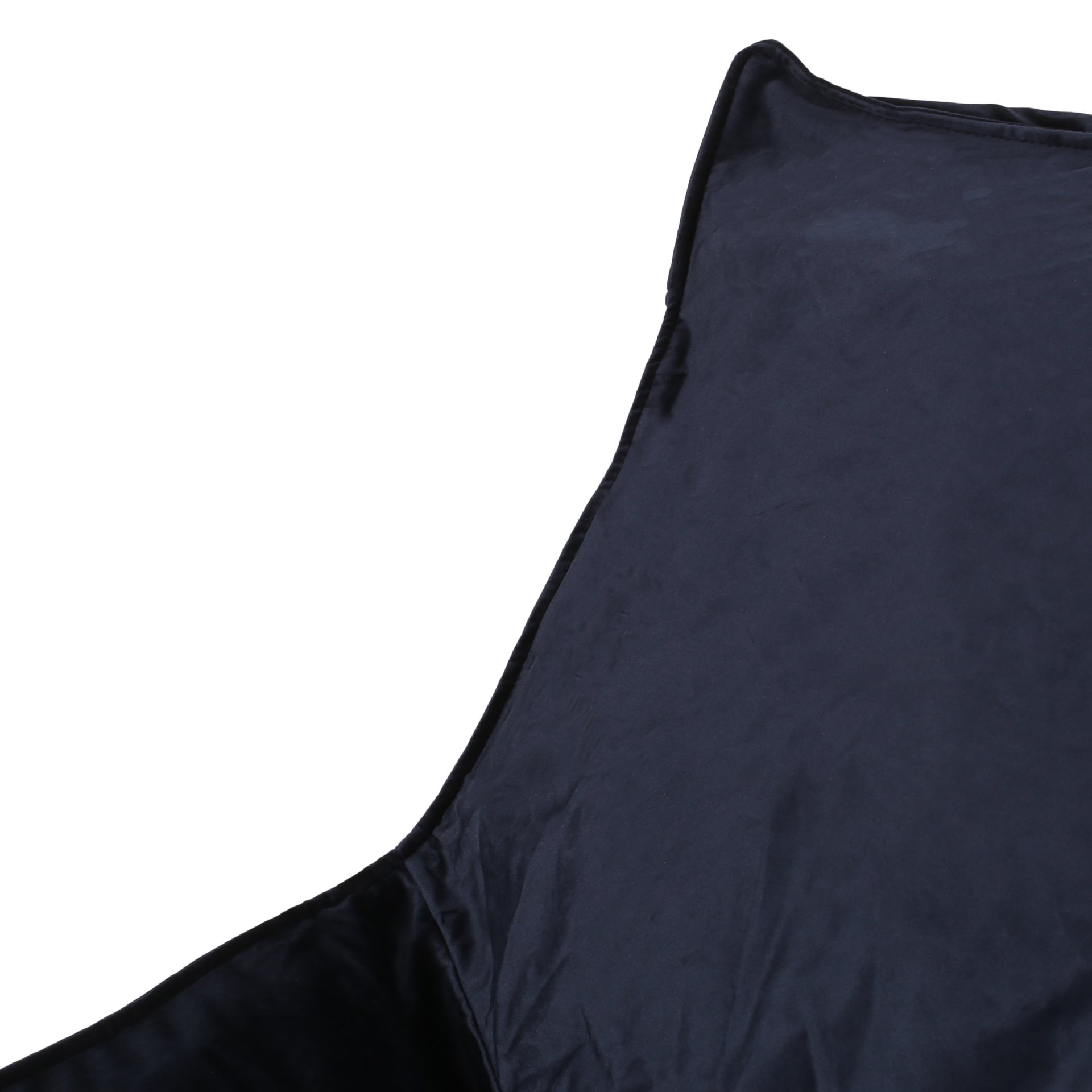 Allea - Velveteen Bean Bag Chair With Armrests - Midnight Blue - Image 7
