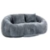 Contemporary Bean Bag Sofa Lazy Sofa Durable Comfort Lounger For Indoor & Outdoor Use - Gray - Image 11