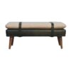 Buffalo - Hide Leather Bench - Olive Green - Image 11