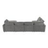 Modern Modular Cloud Sofa Bed, 6 Seat Chenille Sectional Couch Set With Ottoman, Free Combination, Convertible U Shaped Sleeper Sofa - Gray - Image 8