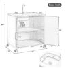 Outdoor Movable Kitchen Sink Patio Modular Kitchen Sink Station With Cabinet For Garden, Patio, Backyard - Matte Black - Image 3