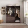 Open Wardrobe Storage For Bedroom - Brown - Image 24