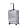 28" Luggage Lightweight Suitcase Tsa Lock USB Port Luggage Wheel Lock Artificial Leathertop Handle Spinner Wheels - Silver - Image 9