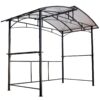 Grill Gazebo 8X5Ft, Outdoor Patio Canopy, Bbq Shelter With Steel Hardtop And Side Shelves - Black - Image 10