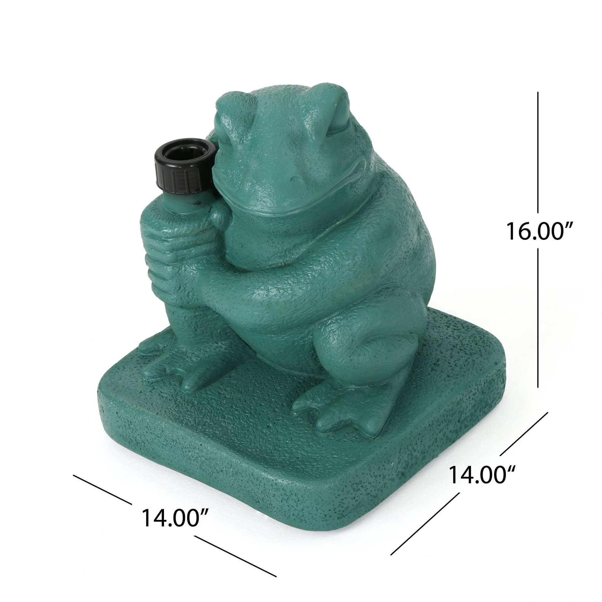 Whimsical - Frog Neptune Umbrella Base Concrete - Green - Image 3