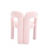 Contemporary Designed Velvet Upholstered Accent / Dining Chair With Armrests - Pink - Image 23