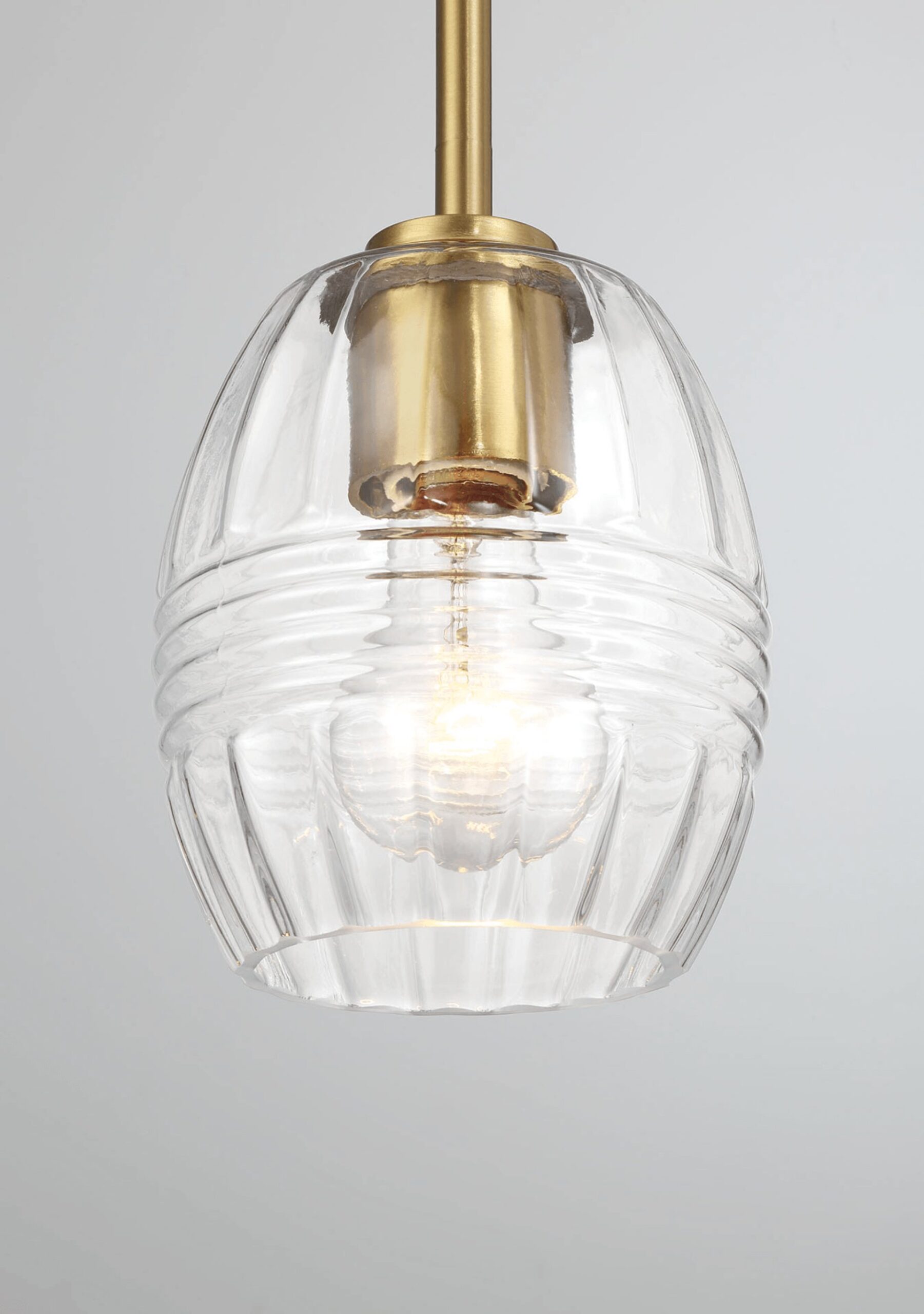 Vista - Single Pendant Chain Hanging Light - Clear / Gold - Image 5