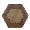 Hexagon Mirror With Solid Wood Frame, Wall Decor For Living Room Bathroom Hallway - Dark Brown - Image 6