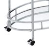 Jinx - Clear Glass Serving Cart - Silver - Image 4