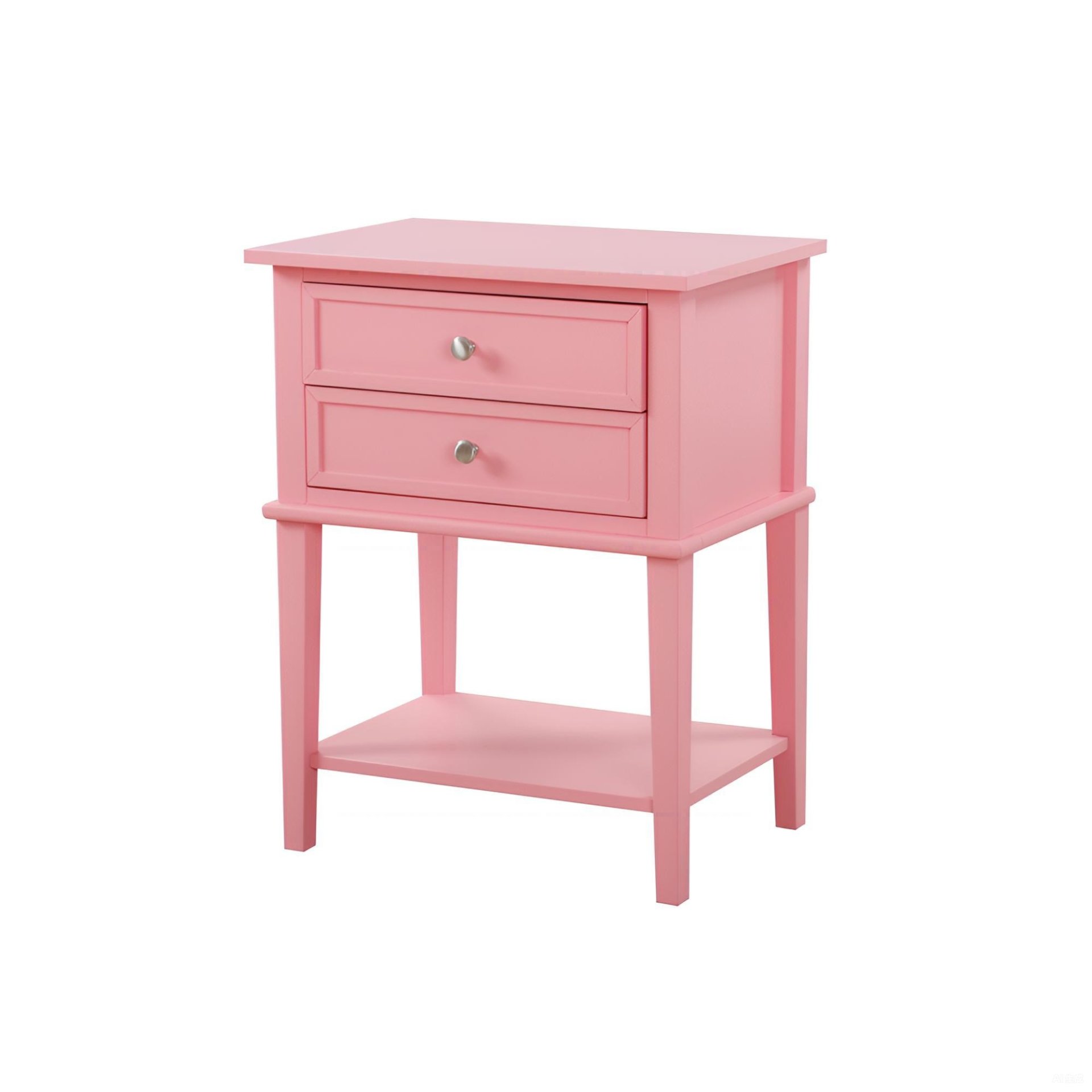 Vibrant Contemporary Nightstand - Pink - Image 6